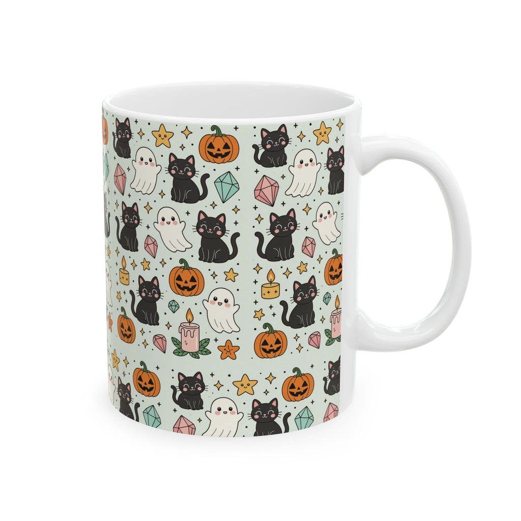 Ghost & Kitty-A Halloween Mug
