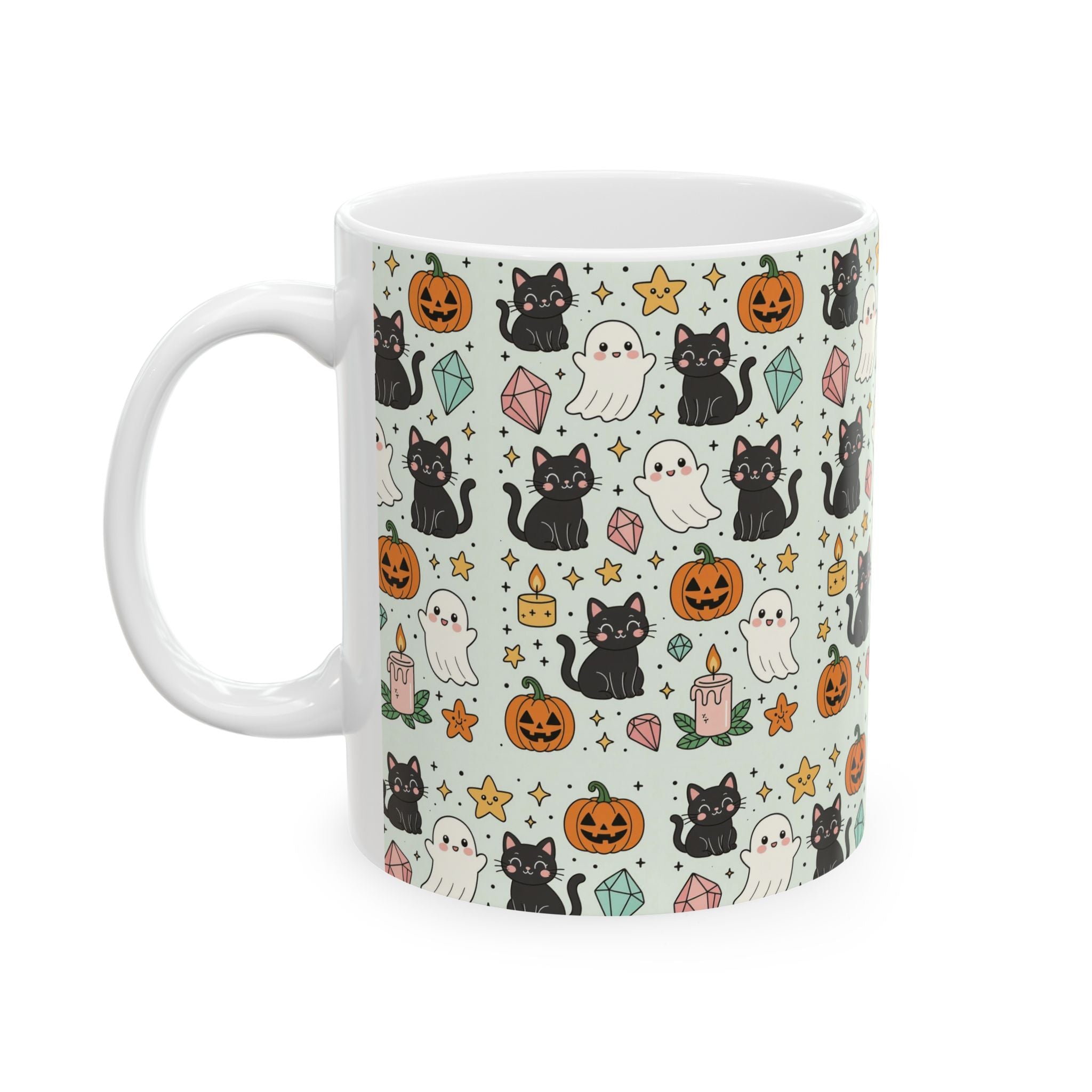 Ghost & Kitty-A Halloween Mug
