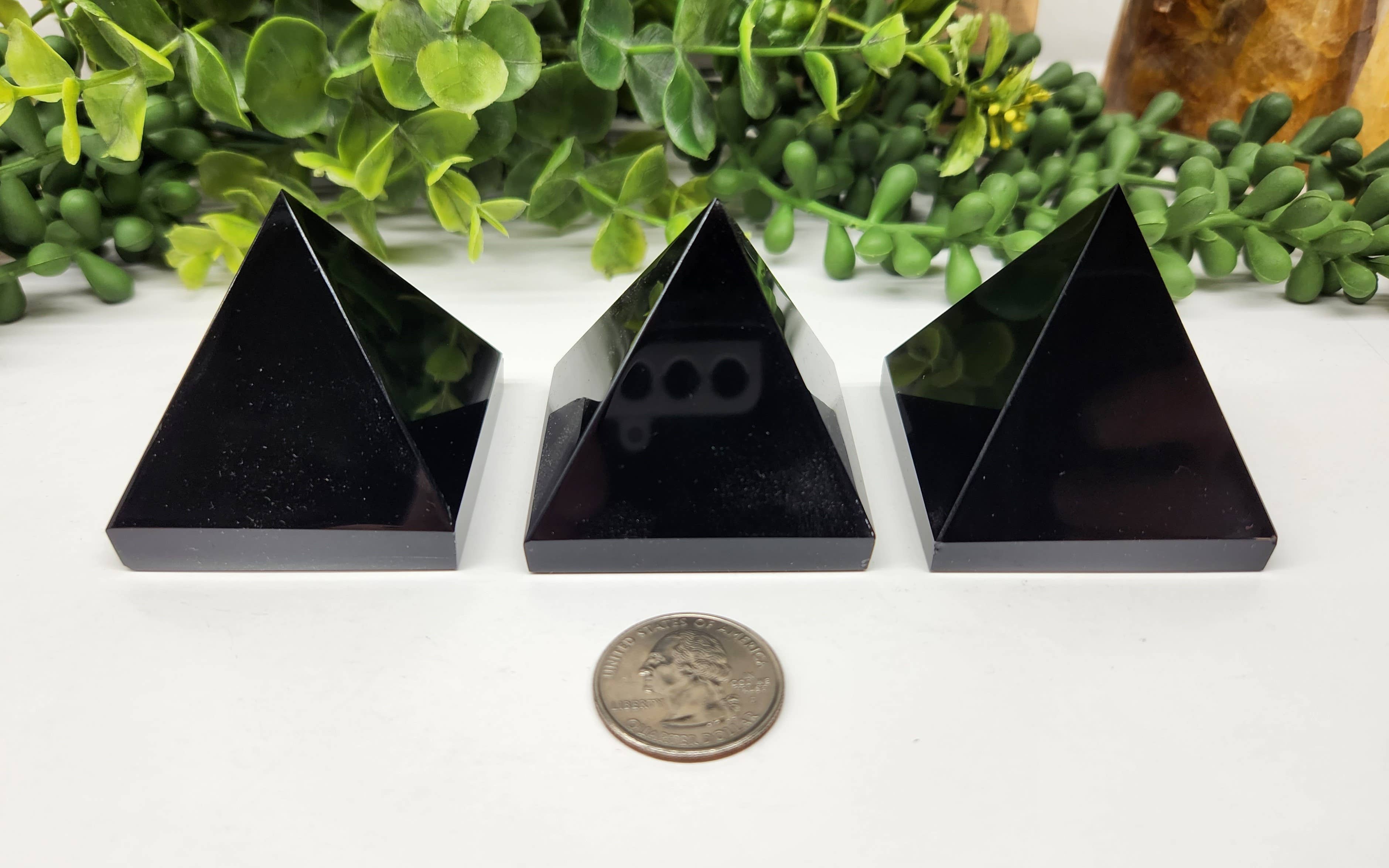 Black Obsidian Polished Pyramid