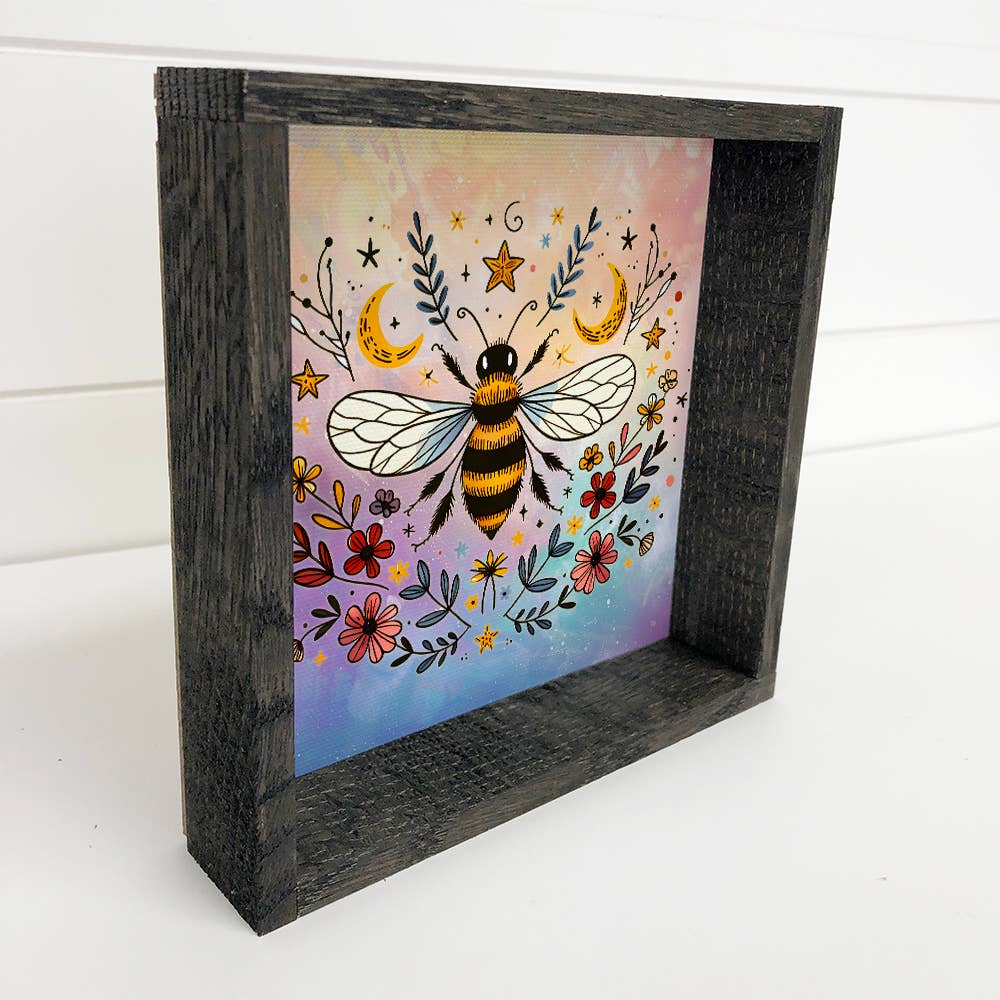 Coming Soon♡Celestial Honey Bee -Wood Framed Canvas Art
