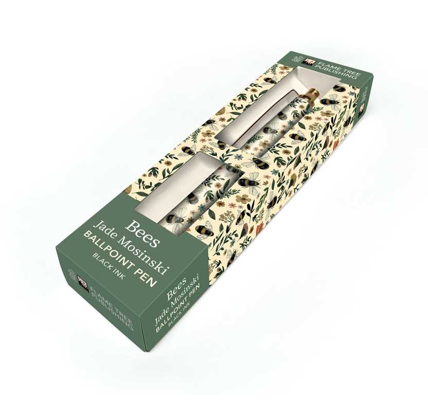 Jade Mosinski: Garden Bees Boxed Decorative Ballpoint Pen by