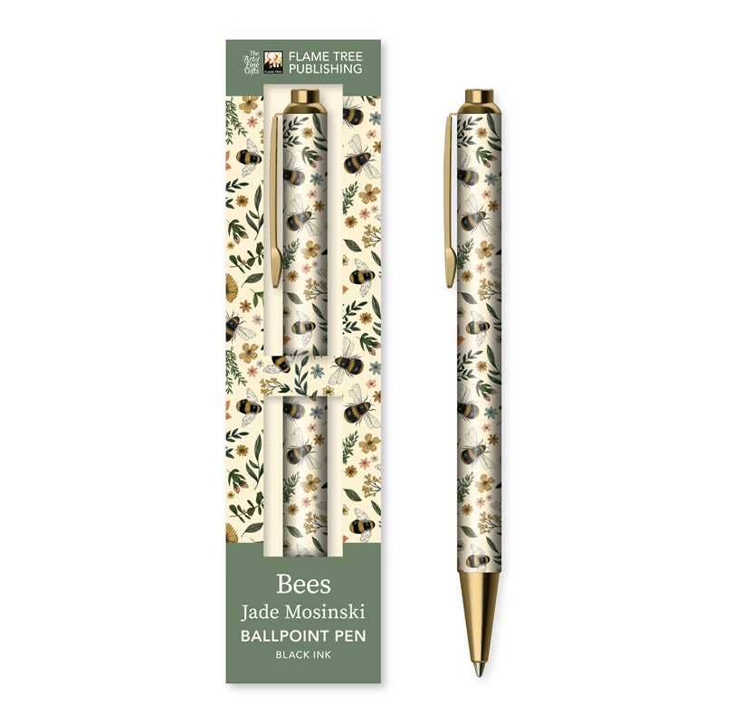 Jade Mosinski: Garden Bees Boxed Decorative Ballpoint Pen by