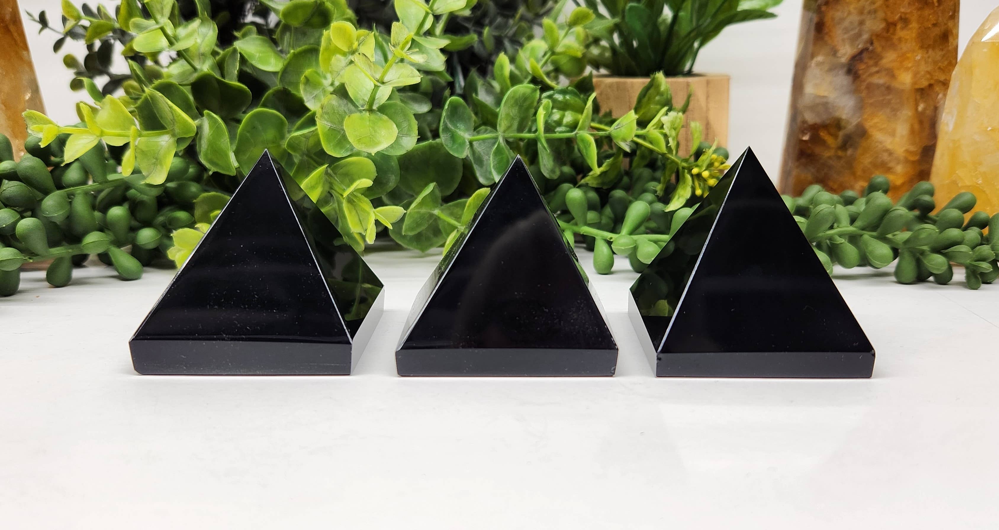 Black Obsidian Polished Pyramid