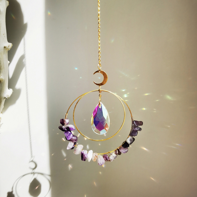 Crystal Moon-Suncatcher