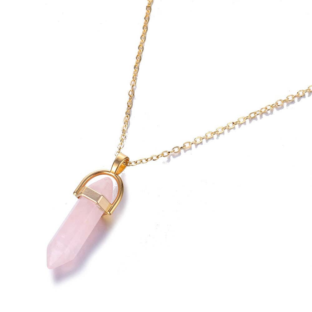 Coming Soon♡Crystal Raw Stone Healing Necklace in Solid Copper