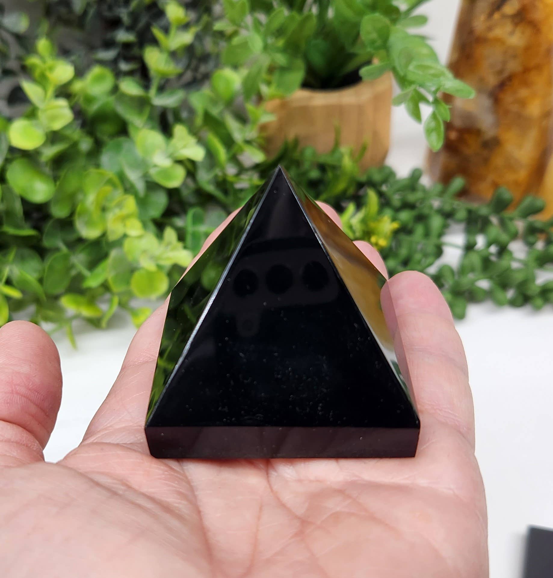 Black Obsidian Polished Pyramid