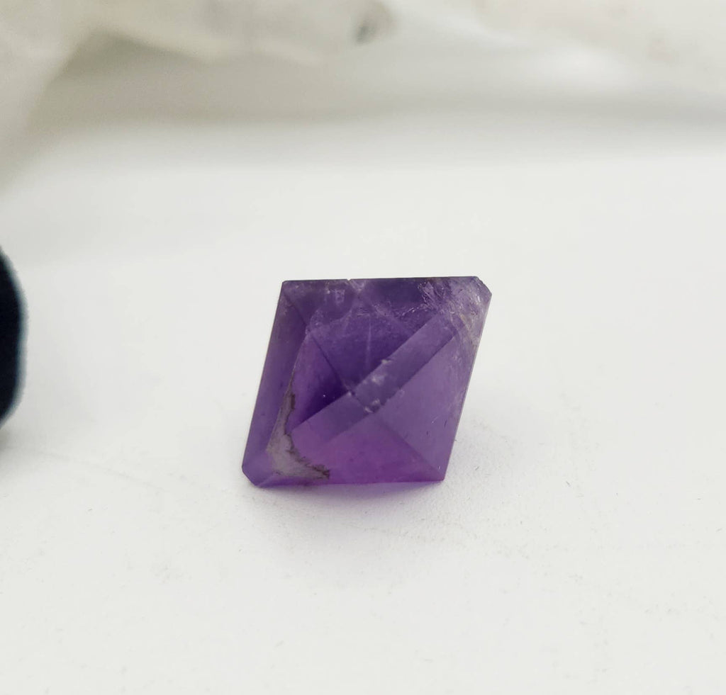 Amethyst 7 piece Platonic Geometry Set with Velvet Bag