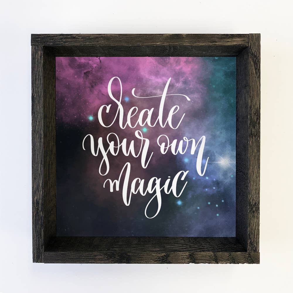 Coming Soon♡Create Your Own Magic-Wood Framed Canvas Print