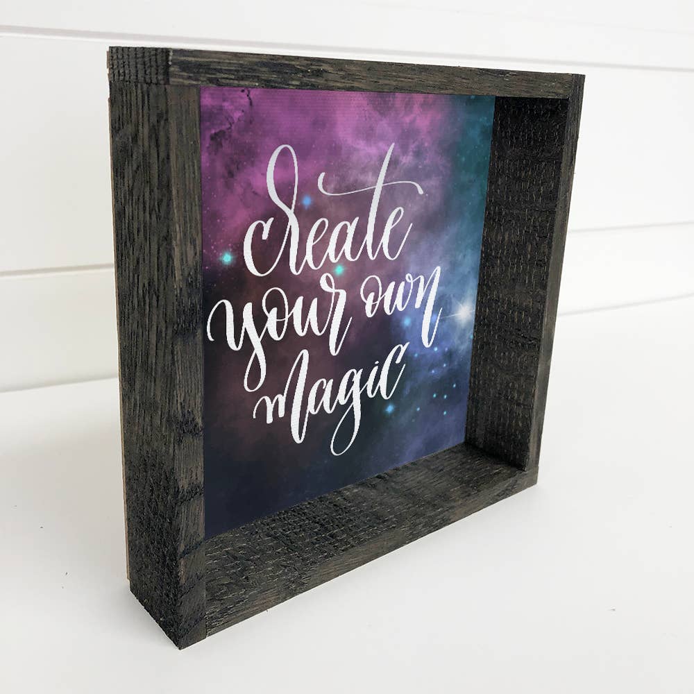 Coming Soon♡Create Your Own Magic-Wood Framed Canvas Print