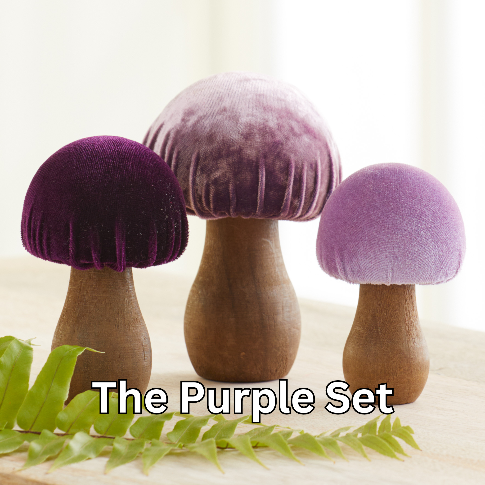 Velvet Mushroom Set