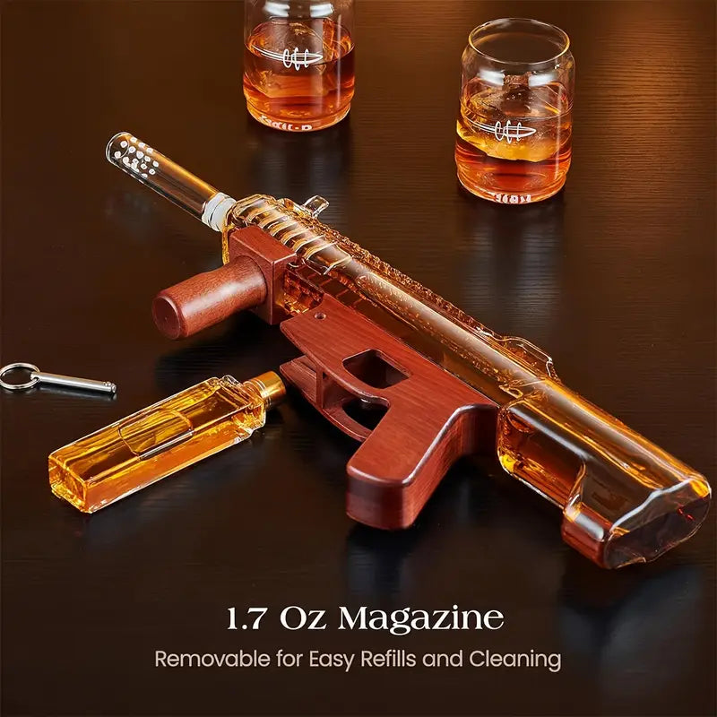 M-16 Machine Gun Whiskey Decanter Set